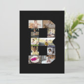 デザイン独自のレターBフォトコラージュ 案内状 (スタンド正面)