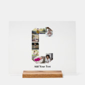 デザイン独自のレターCフォトコラージュ アクリルサイン (正面)