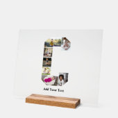 デザイン独自のレターCフォトコラージュ アクリルサイン (傾斜)