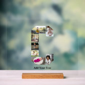 デザイン独自のレターCフォトコラージュ アクリルサイン (ニュートラル)