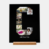 デザイン独自のレターCフォトコラージュ アクリルサイン (正面)