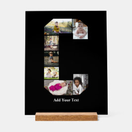 デザイン独自のレターCフォトコラージュ アクリルサイン