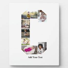 デザイン独自のレターCフォトコラージュ フォトプラーク