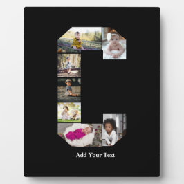 デザイン独自のレターCフォトコラージュ フォトプラーク