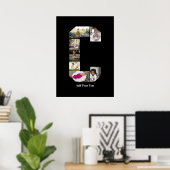 デザイン独自のレターCフォトコラージュ ポスター (ホームオフィス)