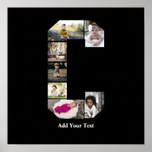 デザイン独自のレターCフォトコラージュ