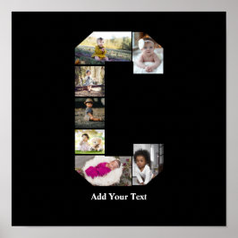 デザイン独自のレターCフォトコラージュ ポスター