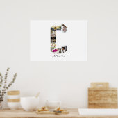 デザイン独自のレターCフォトコラージュ ポスター (キッチン)