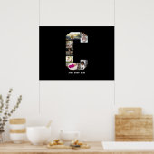 デザイン独自のレターCフォトコラージュ ポスター (キッチン)