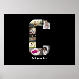 デザイン独自のレターCフォトコラージュ ポスター