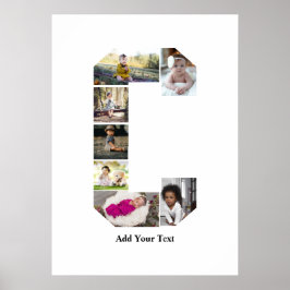 デザイン独自のレターCフォトコラージュ ポスター