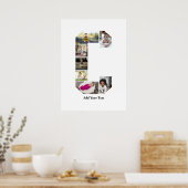 デザイン独自のレターCフォトコラージュ ポスター (キッチン)