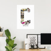 デザイン独自のレターCフォトコラージュ ポスター (ホームオフィス)