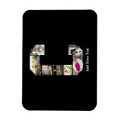 デザイン独自のレターCフォトコラージュ マグネット (縦)