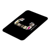 デザイン独自のレターCフォトコラージュ マグネット (左側)