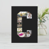 デザイン独自のレターCフォトコラージュ 案内状 (スタンド正面)