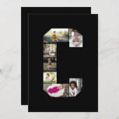 デザイン独自のレターCフォトコラージュ 案内状 (正面/裏面)