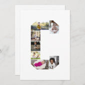 デザイン独自のレターCフォトコラージュ 案内状 (正面/裏面)