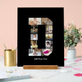 デザイン独自のレターDフォトコラージュ アクリルサイン (ウェディング)