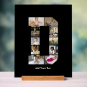 デザイン独自のレターDフォトコラージュ アクリルサイン (ニュートラル)