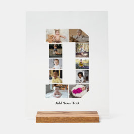 デザイン独自のレターDフォトコラージュ アクリルサイン