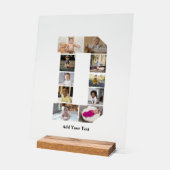 デザイン独自のレターDフォトコラージュ アクリルサイン (傾斜)