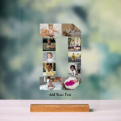 デザイン独自のレターDフォトコラージュ アクリルサイン (ニュートラル)