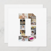 デザイン独自のレターDフォトコラージュ シーズンカード (正面/裏面)