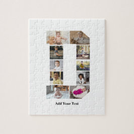 デザイン独自のレターDフォトコラージュ ジグソーパズル