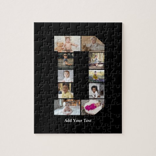 デザイン独自のレターDフォトコラージュ ジグソーパズル (縦)