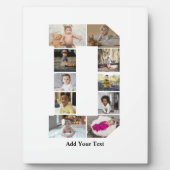 デザイン独自のレターDフォトコラージュ フォトプラーク (正面)