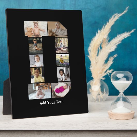 デザイン独自のレターDフォトコラージュ フォトプラーク (側面)