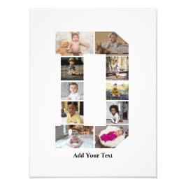 デザイン独自のレターDフォトコラージュ フォトプリント           