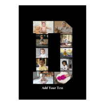 デザイン独自のレターDフォトコラージュ