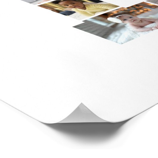 デザイン独自のレターDフォトコラージュ ポスター (角)