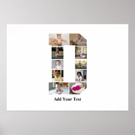 デザイン独自のレターDフォトコラージュ ポスター