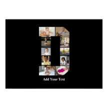 デザイン独自のレターDフォトコラージュ