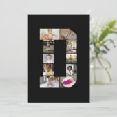 デザイン独自のレターDフォトコラージュ 案内状 (スタンド正面)