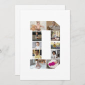 デザイン独自のレターDフォトコラージュ 案内状 (正面/裏面)