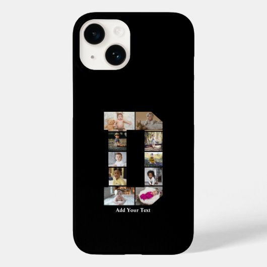 デザイン独自のレターDフォトコラージュ Case-Mate iPhoneケース (裏面)