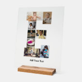 デザイン独自のレターEフォトコラージュ アクリルサイン (傾斜)