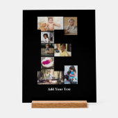 デザイン独自のレターEフォトコラージュ アクリルサイン (正面)