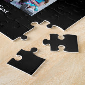 デザイン独自のレターEフォトコラージュ ジグソーパズル (側面)