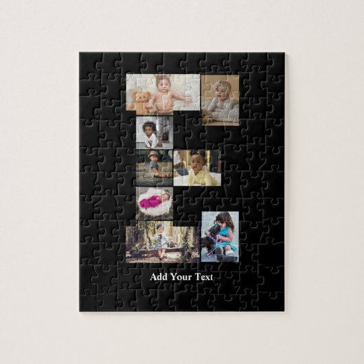 デザイン独自のレターEフォトコラージュ ジグソーパズル (縦)