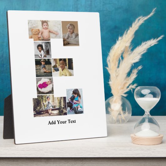 デザイン独自のレターEフォトコラージュ フォトプラーク (側面)