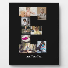 デザイン独自のレターEフォトコラージュ フォトプラーク