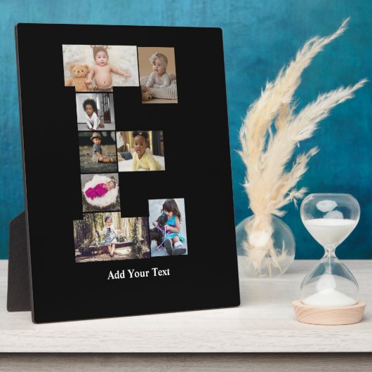 デザイン独自のレターEフォトコラージュ フォトプラーク (側面)