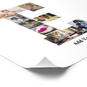 デザイン独自のレターEフォトコラージュ フォトプリント (角)