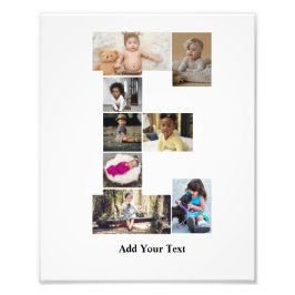 デザイン独自のレターEフォトコラージュ フォトプリント           