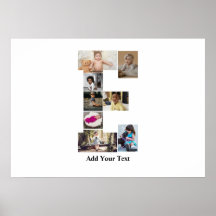 デザイン独自のレターEフォトコラージュ